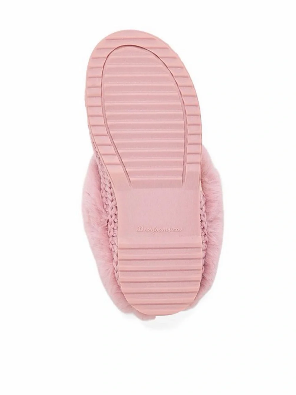 Dearfoams Hannah Festive Knit Women's Clog Slippers, pale mauve - Picture 3 of 6